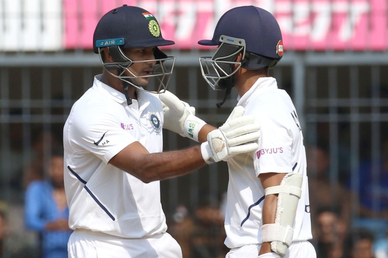 Mayank Agarwal and Ajinkya Rahane deflated Bangladesh, India v Bangladesh, 1st Test, Indore, 2nd day, November 15, 2019