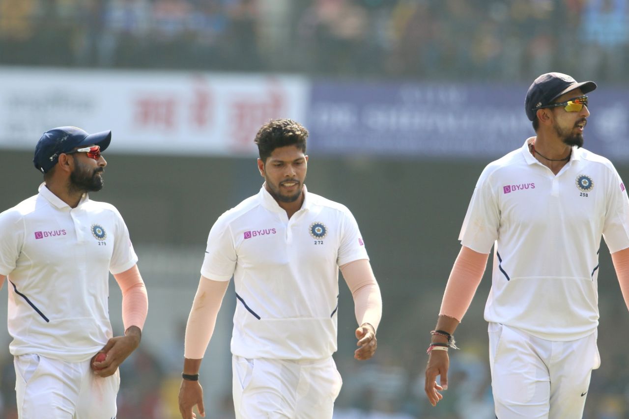 Mohammed Shami, Umesh Yadav and Ishant Sharma walk tall, India v Bangladesh, 1st Test, Indore, 3rd day, November 16, 2019