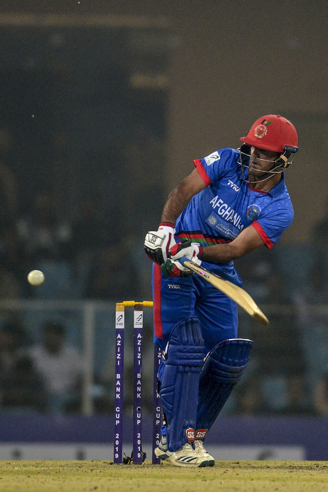 Najibullah Zadran plays one through the on side, Afghanistan v West Indies, 1st T20I, Lucknow, November 14, 2019