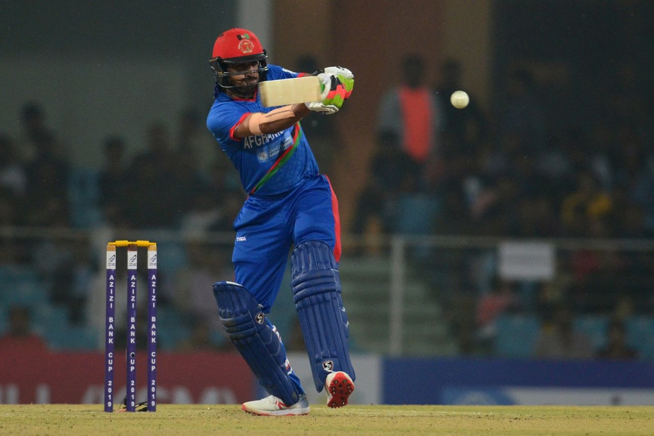 Karim Janat takes on the short ball, Afghanistan v West Indies, 2nd T20I, Lucknow, November 16, 2019
