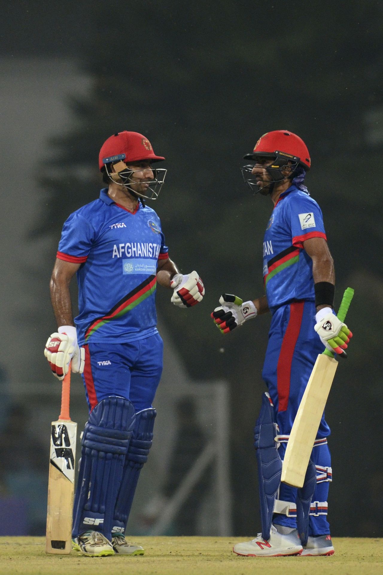 Brothers in arms - Asghar Afghan and Karim Janat, Afghanistan v West Indies, 2nd T20I, Lucknow, November 16, 2019