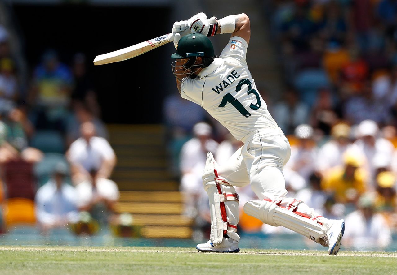 Matthew Wade drives, Australia v Pakistan, 1st Test, Brisbane, November 23, 2019