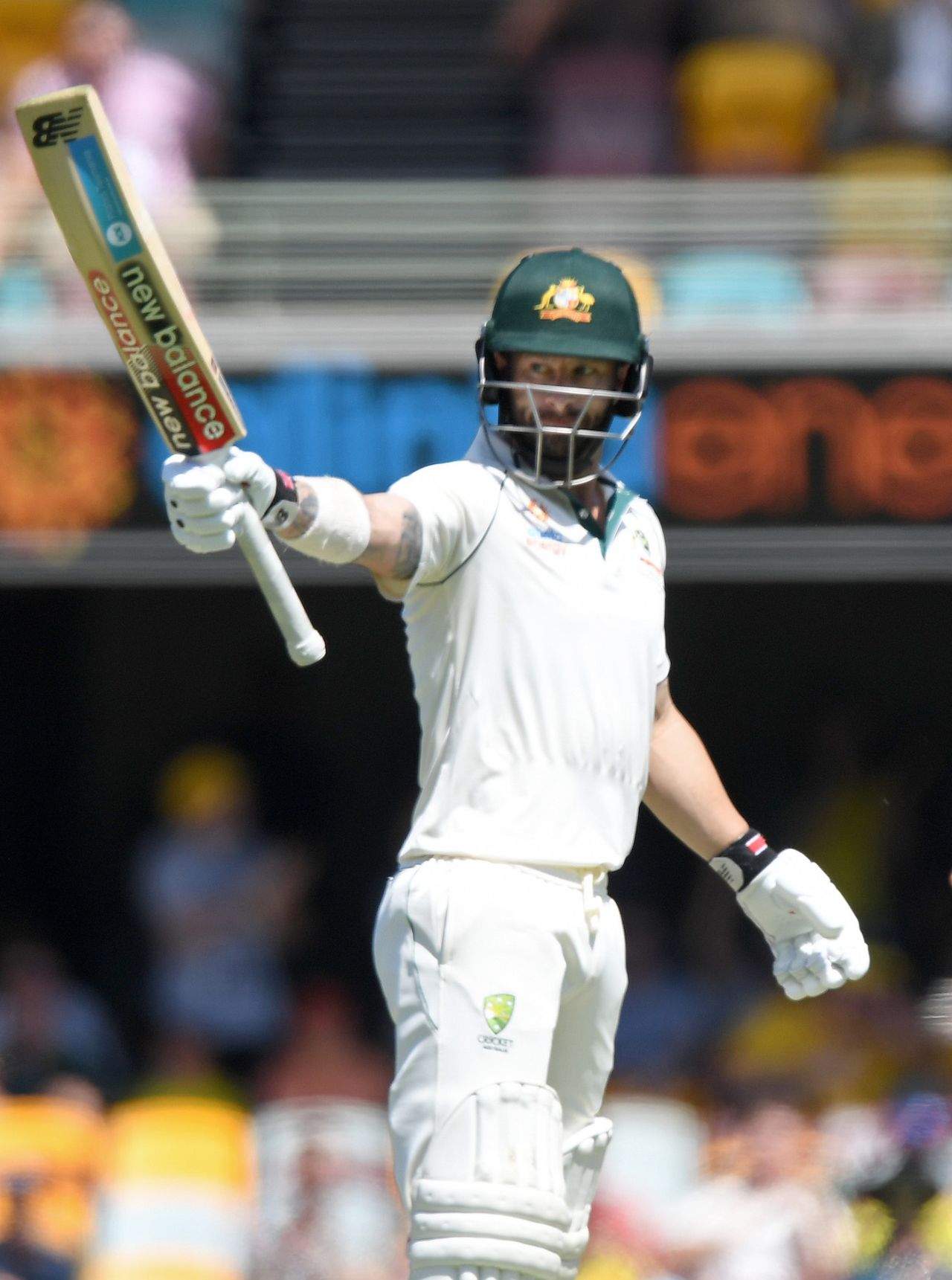 Matthew Wade acknowledges his half-century, Australia v Pakistan, 1st Test, Brisbane, November 23, 2019