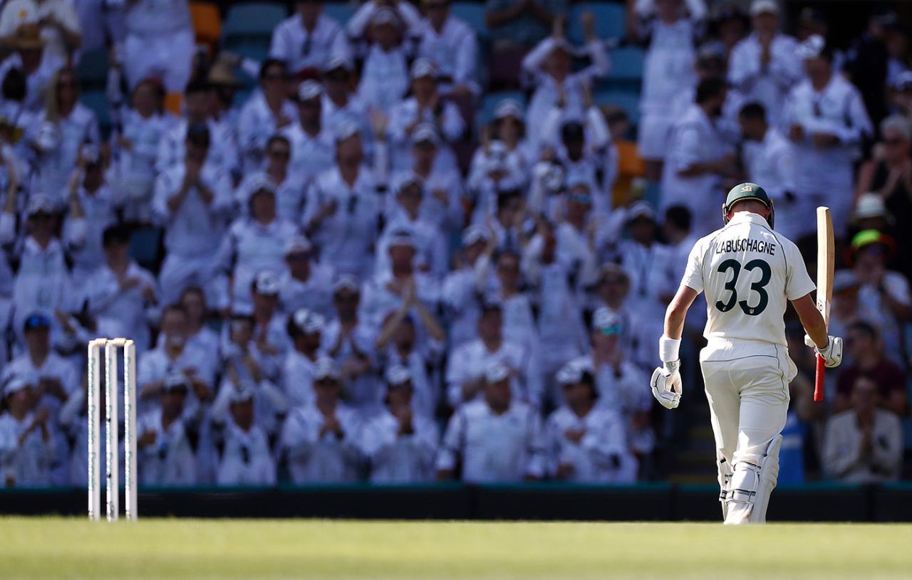 Marnus Labuschagne walks off for 185, Australia v Pakistan, 1st Test, Brisbane, November 23, 2019