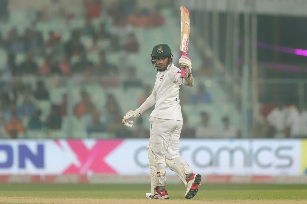 Mushfiqur Rahim made a valiant half-century, India v Bangladesh, 2nd Test, Kolkata, 2nd day, November 23, 2019