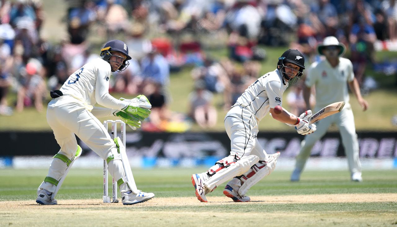 BJ Watling dabs into the off side, New Zealand v England, 1st Test, Mount Maunganui, 4th day, November 24, 2019
