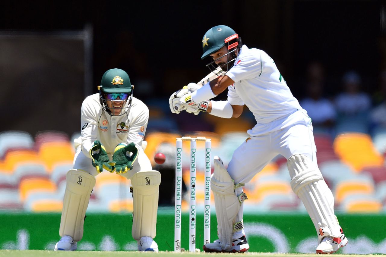 Mohammad Rizwan shapes to cut, Australia v Pakistan, 1st Test, Brisbane, November 24, 2019