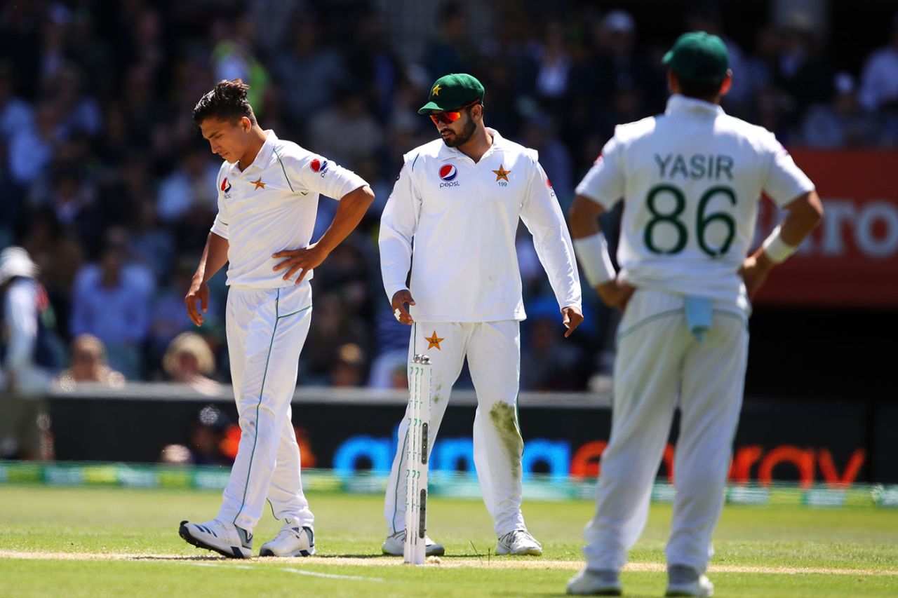 Muhammad Musa was denied his maiden Test wicket by a no-ball, Australia v Pakistan, 2nd Test, Adelaide, 1st day