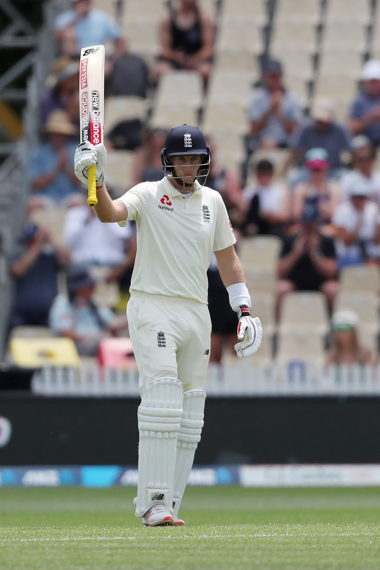 Joe Root celebrates his fifty, New Zealand v England, 2nd Test, Hamilton, December 1, 2019
