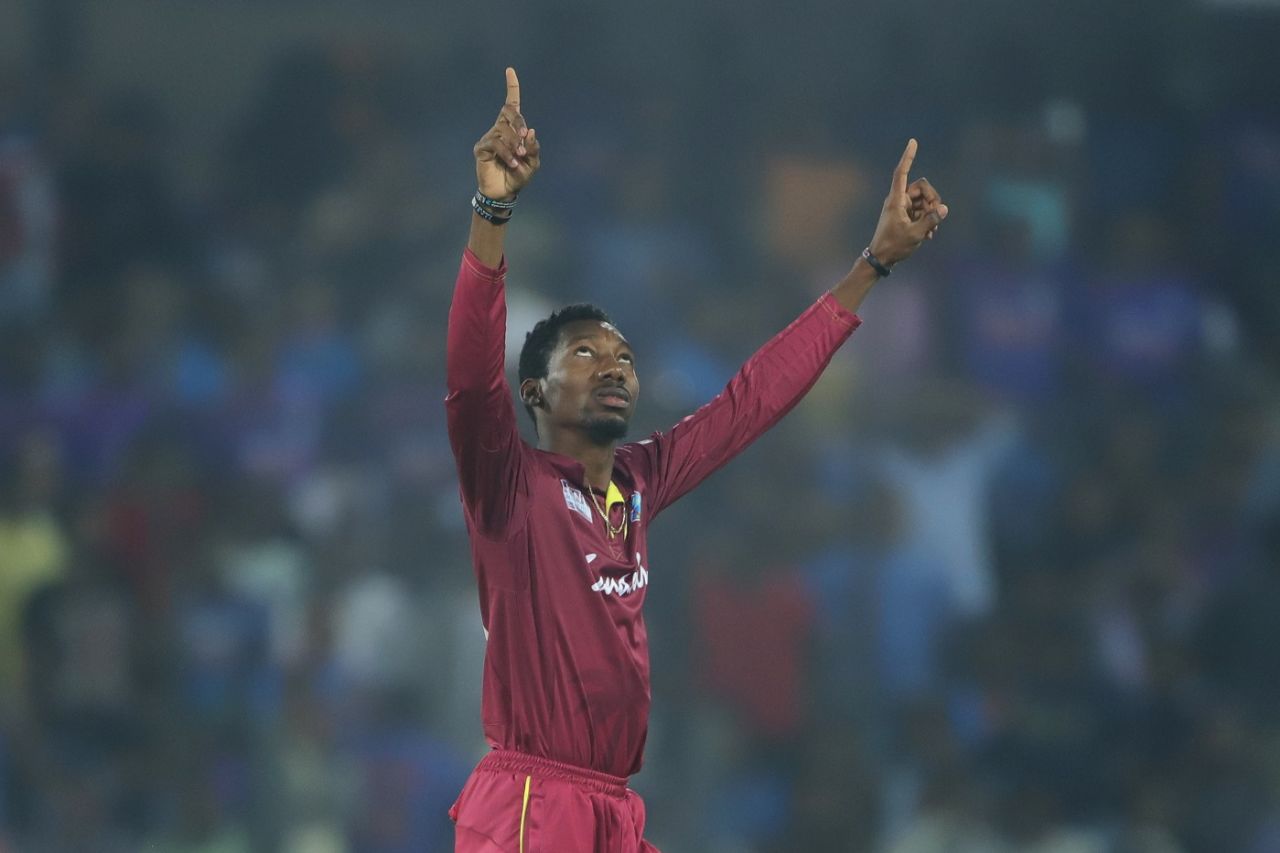 Khary Pierre soaks in Rohit Sharma's dismissal, India v West Indies, 1st T20I, Hyderabad, December 6, 2019