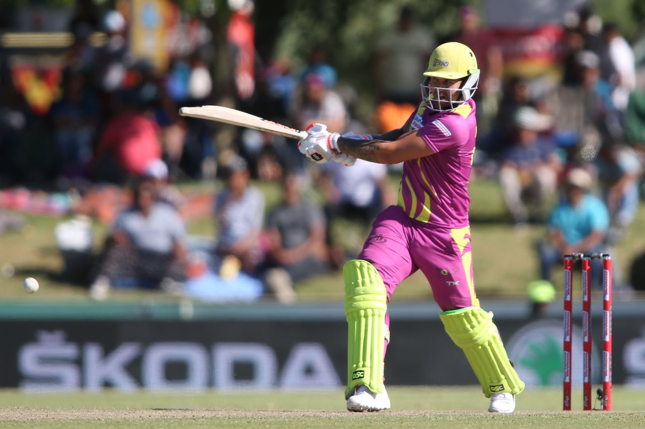 Cameron Delport hits out, Paarl Rocks v Nelson Mandela Bay Giants, Mzansi Super League, Paarl, December 12, 2018