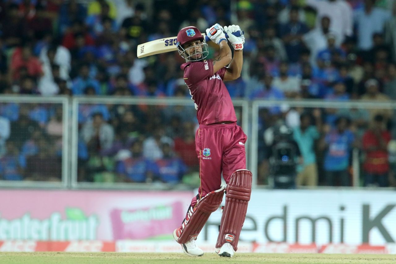Lendl Simmons goes over the top, India v West Indies, 2nd T20I, Thiruvananthapuram, December 8, 2019