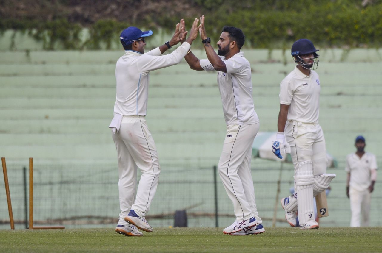 Ashish Yadav celebrates a wicket, Tripura v Jharkhand, Ranji Trophy 2019-20, 1st day, Agartala, December 9, 2019