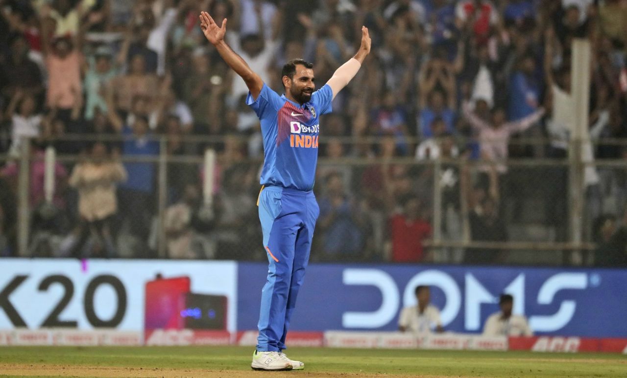 Mohammed Shami made a successful return to T20Is, India v West Indies, 3rd T20I, Mumbai, December 11, 2019