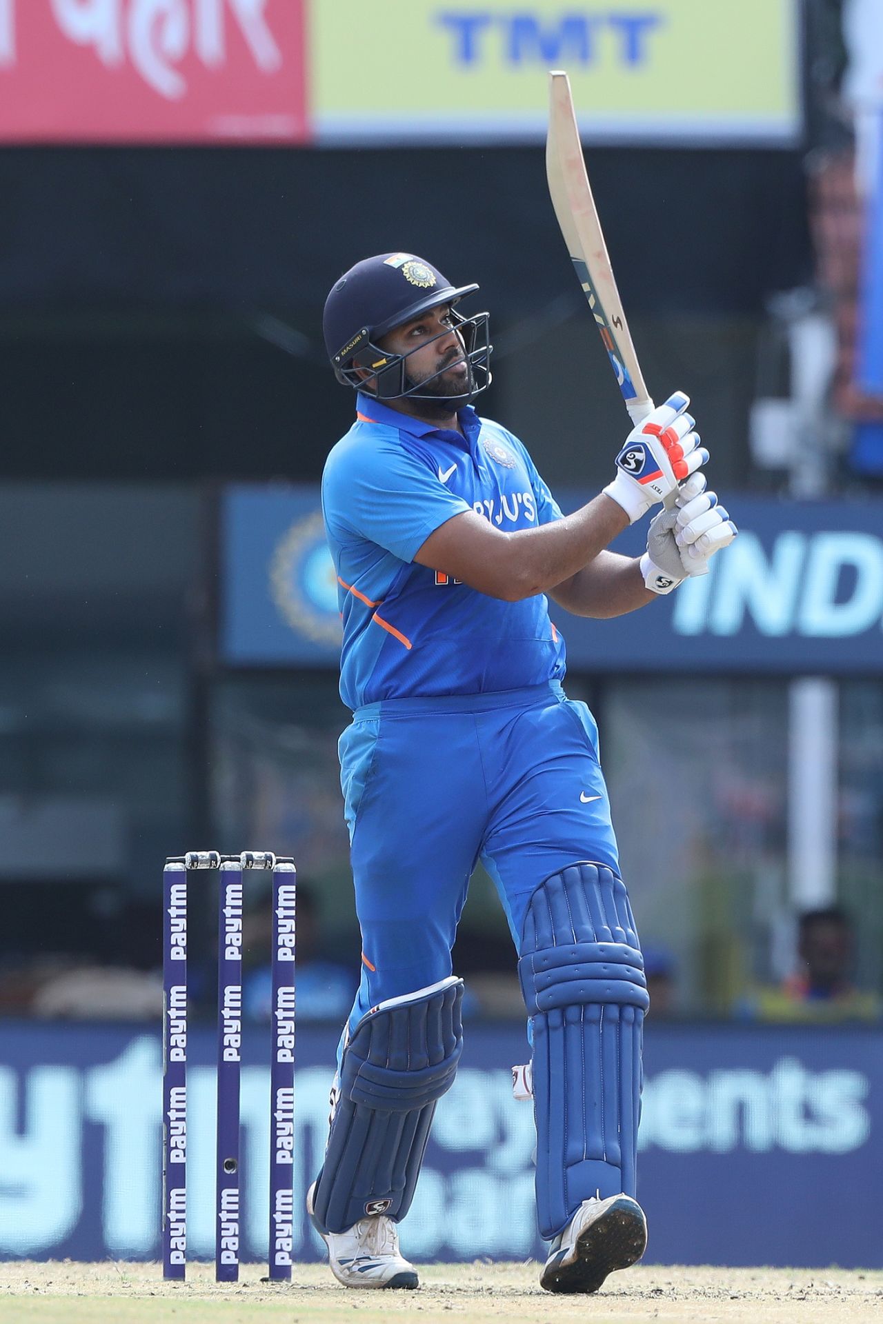 Rohit Sharma unfurls a pull shot, India v West indies, 1st ODI, Chennai, December 15, 2019
