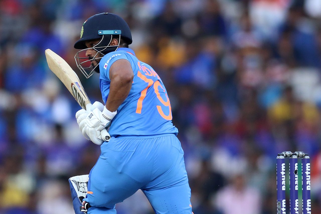 Kedar Jadhav works one off his hip, India v West indies, 1st ODI, Chennai, December 15, 2019