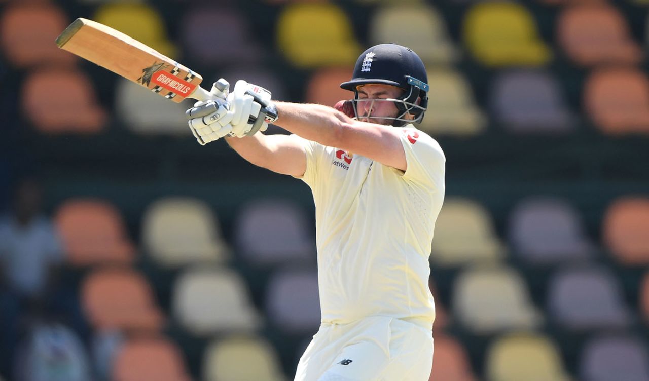 Dom Sibley is hit on the head by the ball, Cricket South Africa Invitational XI v England, Tour match, Benoni, December 17, 2019