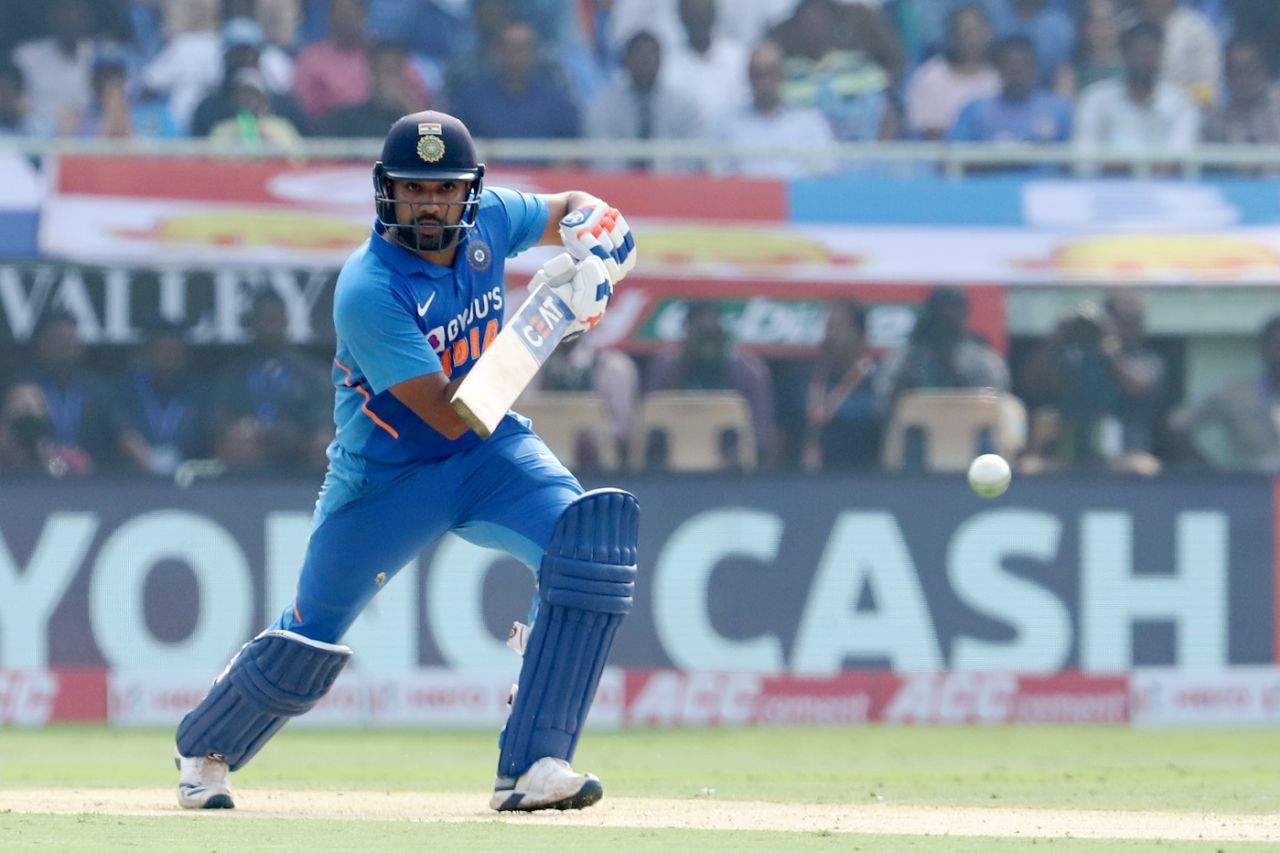 Rohit Sharma laces the ball through the off side, India v West Indies, 2nd ODI, Visakhapatnam, December 18, 2019