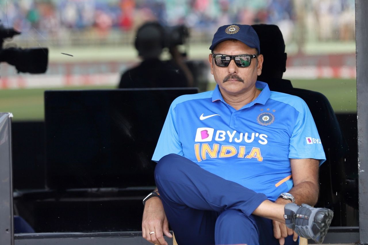 Ravi Shastri front and off-centre, India v West Indies, 2nd ODI, Visakhapatnam, December 18, 2019