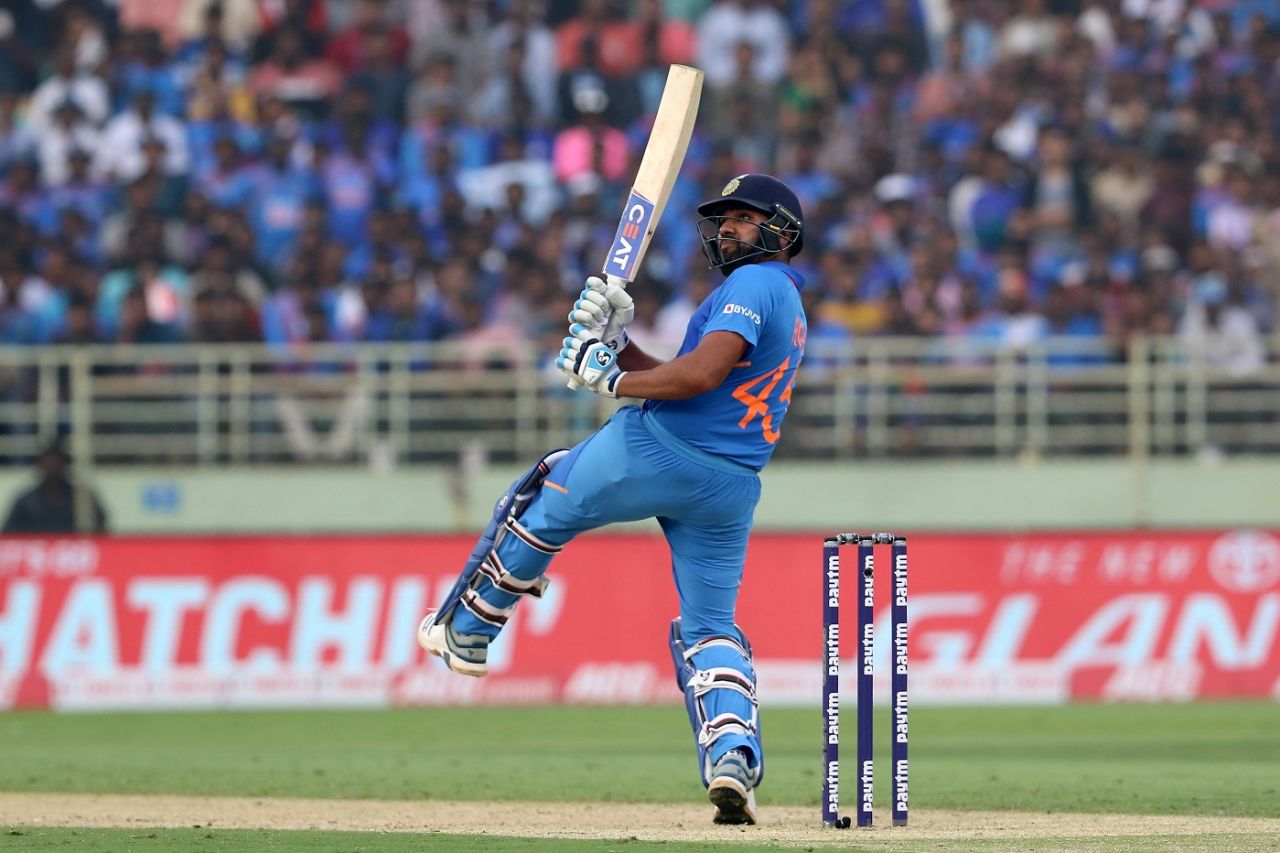 Rohit Sharma's version of the Natraja shot, India v West Indies, 2nd ODI, Visakhapatnam, December 18, 2019