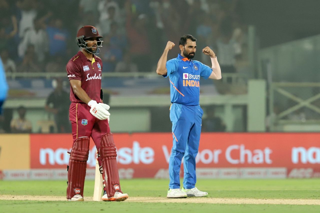 Mohammed Shami continued to strengthen his case to be a white-ball regular, India v West Indies, 2nd ODI, Visakhapatnam, December 18, 2019
