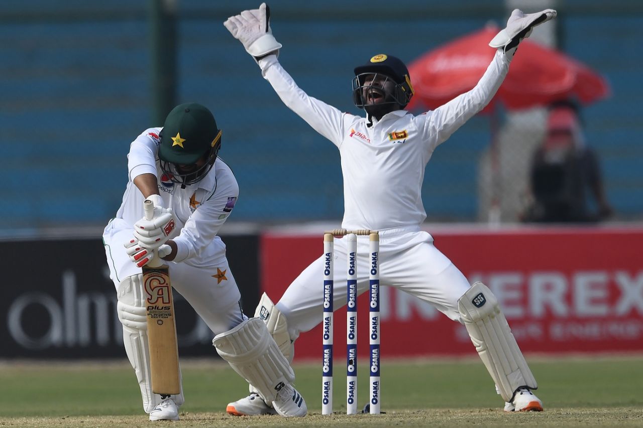 Haris Sohail is trapped in front, Pakistan v Sri Lanka, 2nd Test, Karachi, day 1, December 19, 2019