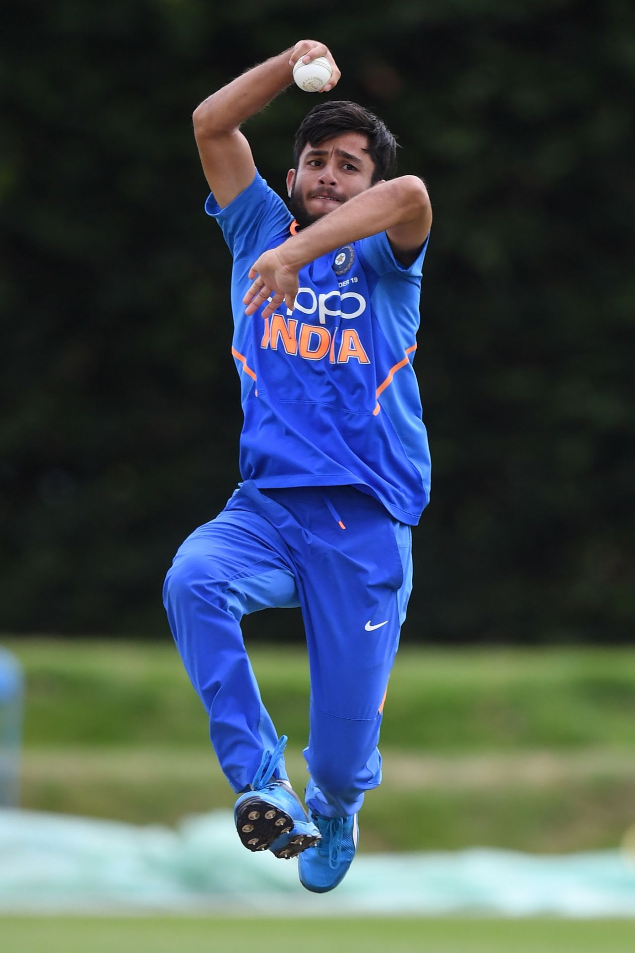 Ravi Bishnoi in action for India Under-19, July 2019