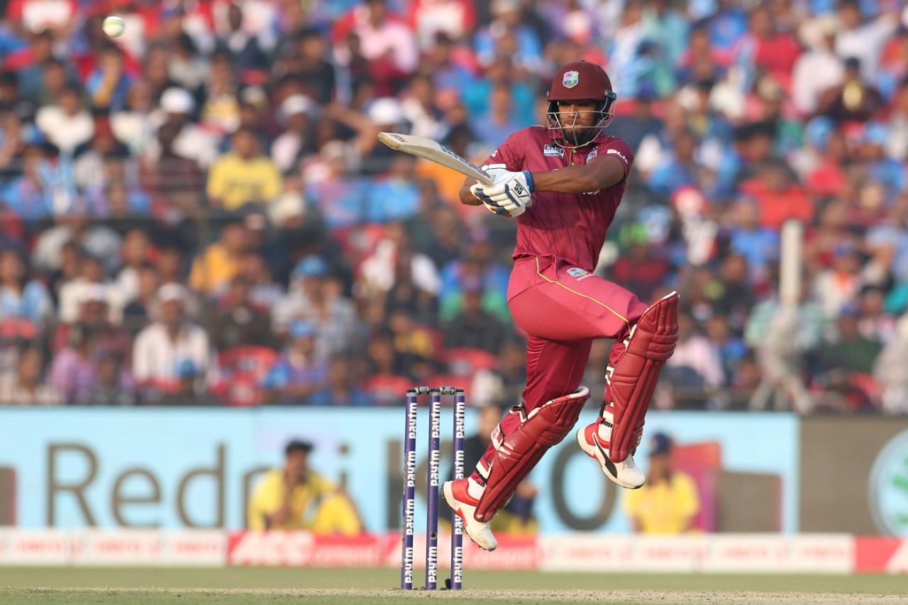 Nicholas Pooran plays the pull, India v West Indies, 3rd ODI, Cuttack, December 22, 2019