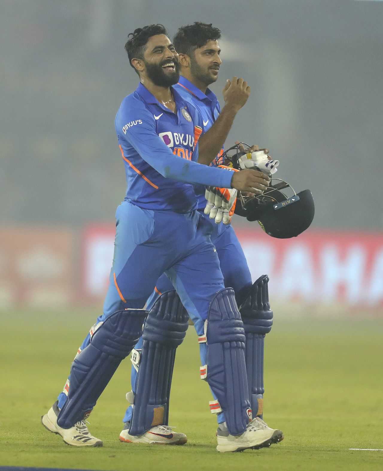 Ravindra Jadeja is all smiles after taking India home, India v West Indies, 3rd ODI, Cuttack