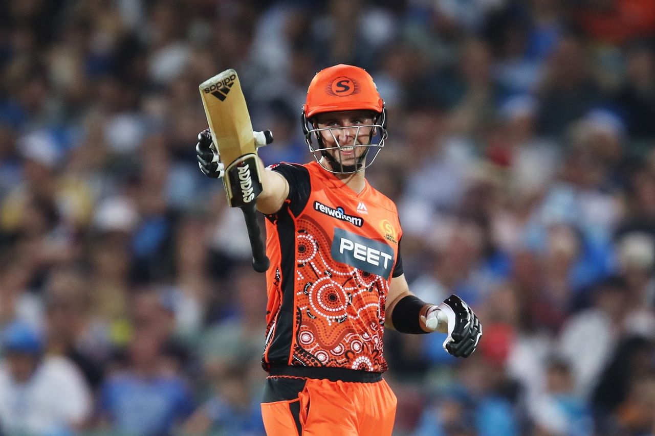 Liam Livingstone hit a quick half-century, Adelaide Strikers v Perth Scorchers, Big Bash League, Adelaide, December 23, 2019