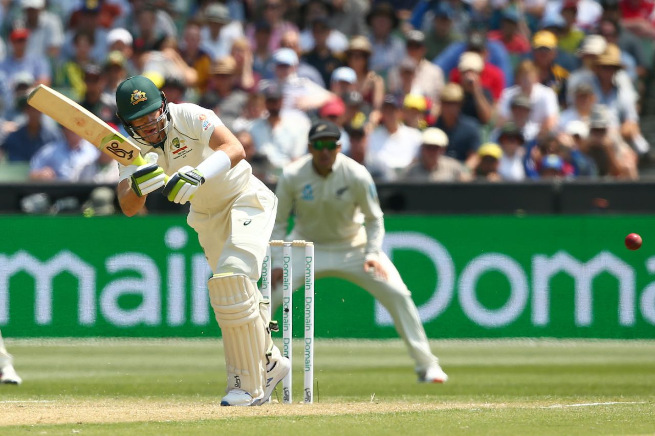 Tim Paine works through the leg side, Australia v New Zealand, 2nd Test, Melbourne, 2nd day, December 27, 2019