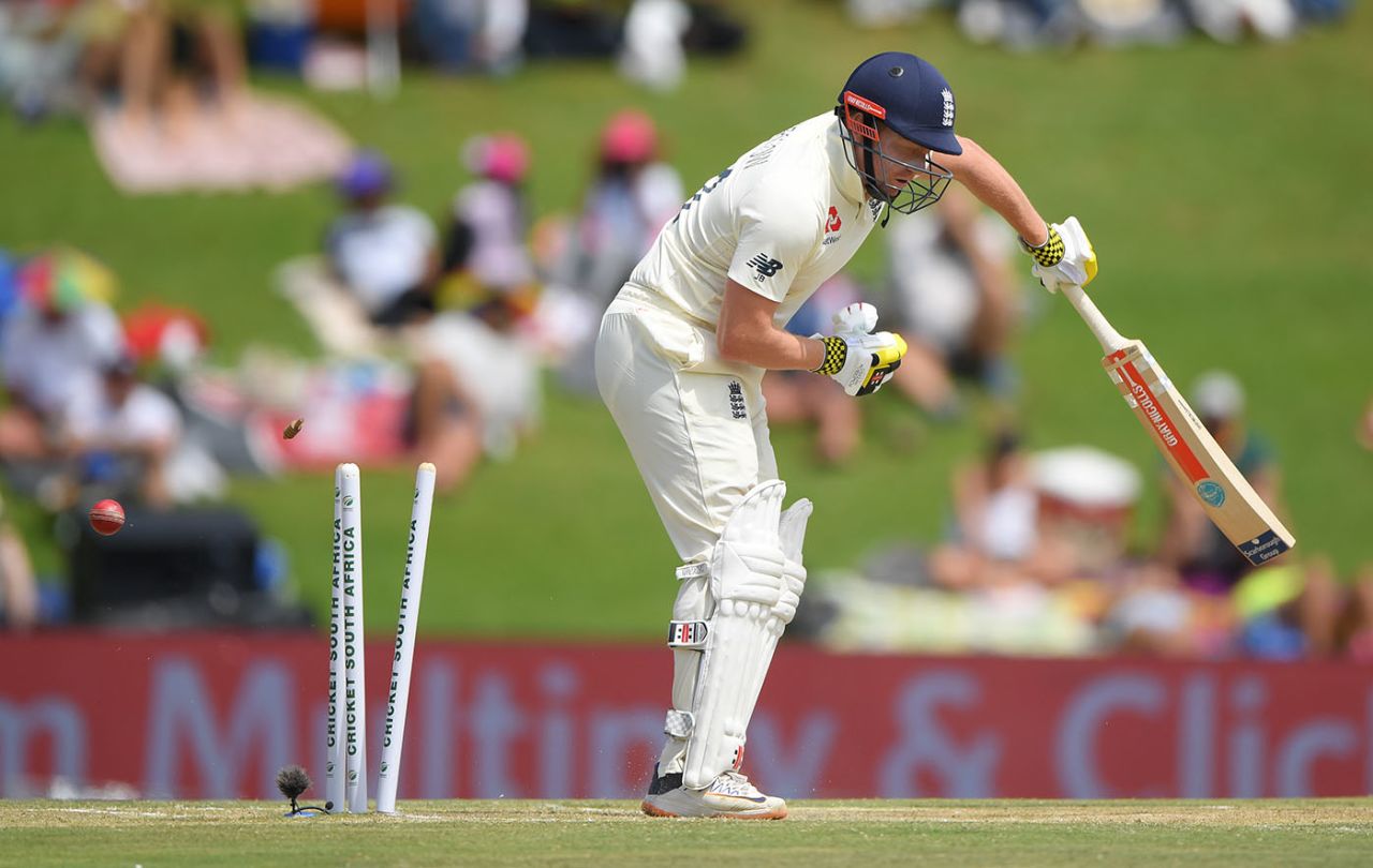 Jonny Bairstow was clean bowled for 1, South Africa v England, 1st Test, Centurion, 2nd day, December 27, 2019