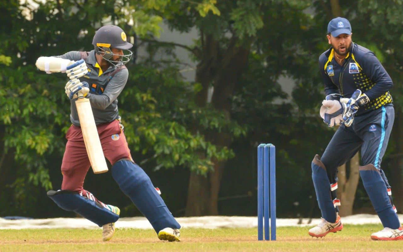 Upul Tharanga plays one off the back foot, Nondescripts Cricket Club v Kandy Customs Cricket Club,  SLC Invitation Limited Over Tournament, December 19, 2019