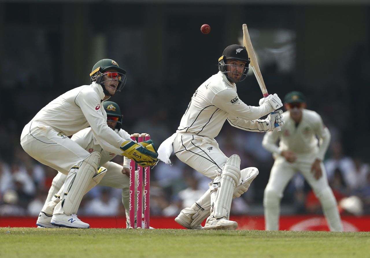 Tom Blundell late cuts, Australia v New Zealand, 3rd Test, Sydney, 2nd day, January 4, 2020