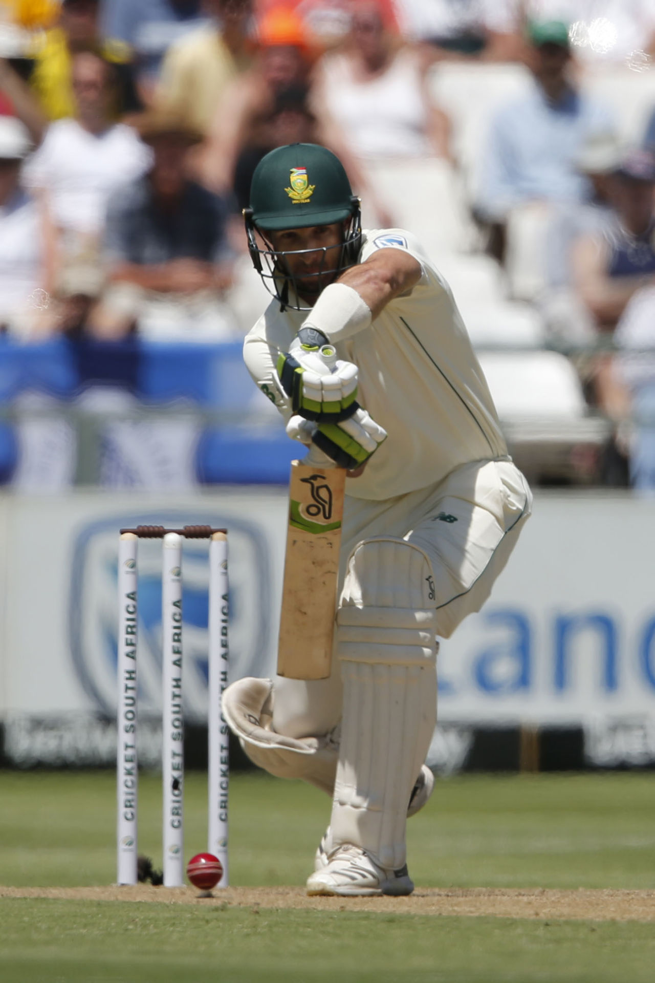 Pieter Malan plays a shot during, South Africa v England, 2nd Test, Cape Town, January 4, 2020