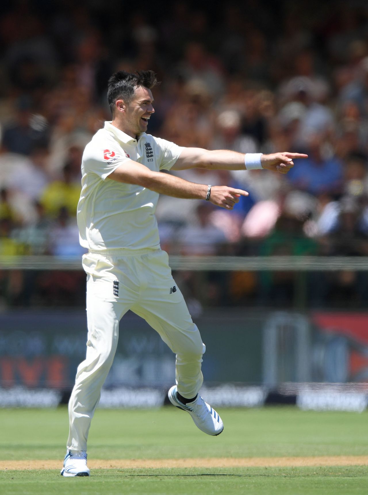 James Anderson was delighted with the wicket of Faf du Plessis, South Africa v England, 2nd Test, Cape Town, 2nd day, January 4, 2020