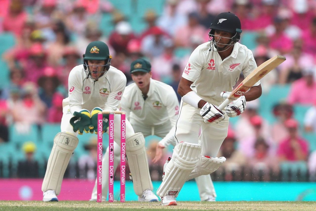 Jeet Raval works through the leg side, Australia v New Zealand, 3rd Test, Sydney, 3rd day, January 5, 2020