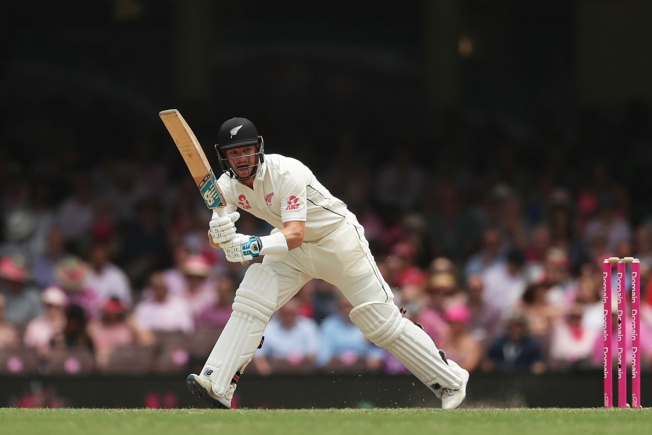 Glenn Phillips plays one on the leg side, Australia v New Zealand, 3rd Test, Sydney, 3rd day, January 5, 2020