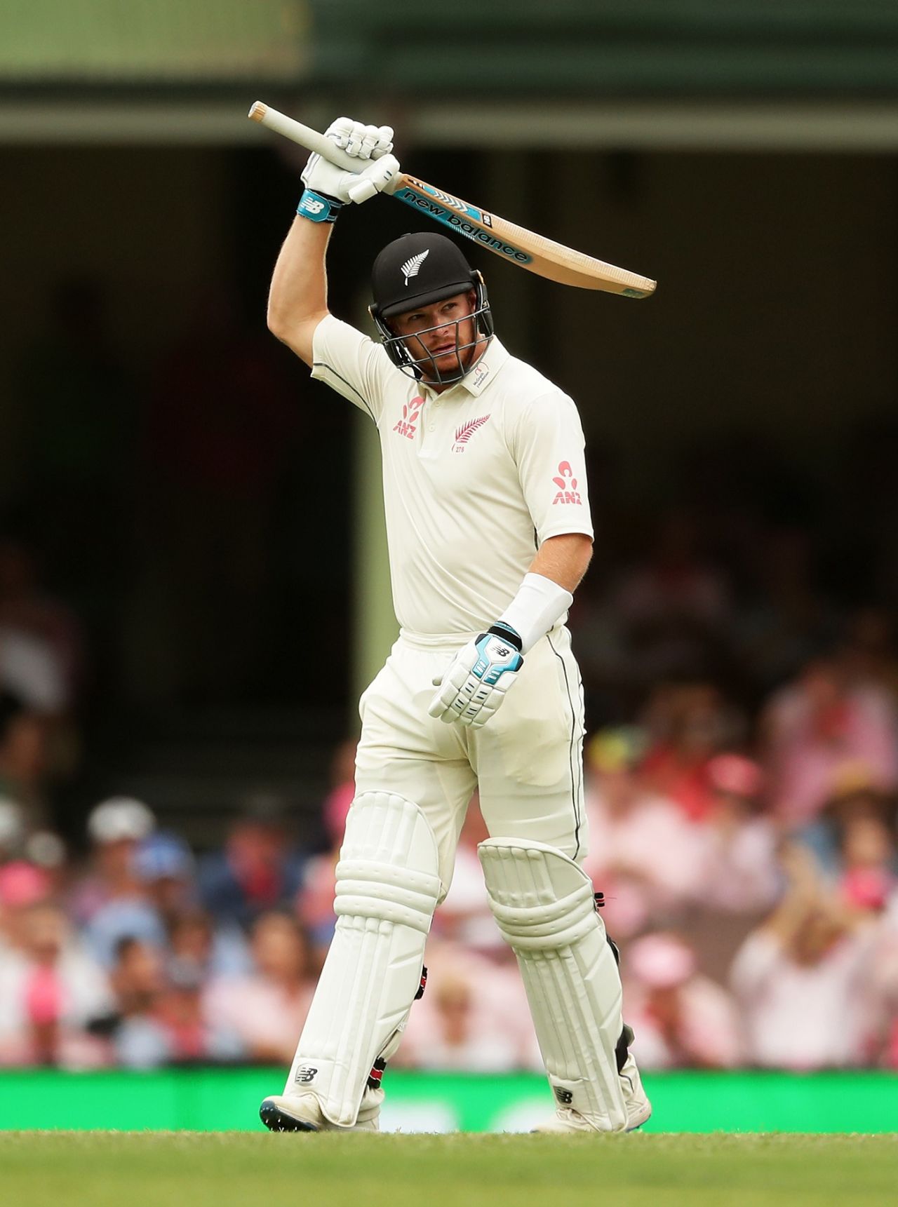 Glenn Phillips celebrates his fifty on debut, Australia v New Zealand, 3rd Test, Sydney, 3rd day, January 5, 2020