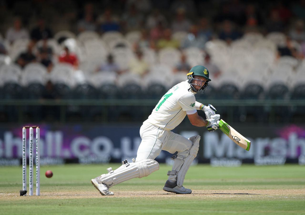 Pieter Malan steers through the off side, South Africa v England, 2nd Test, Cape Town, 5th day, January 7, 2020
