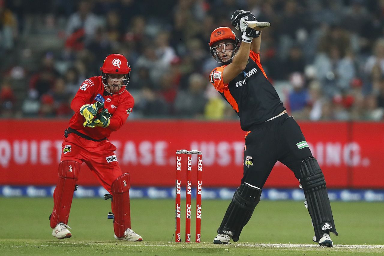 Liam Livingstone goes on the up, Melbourne Renegades v Perth Scorchers, BBL 2019-20, Geelong, January 7, 2020