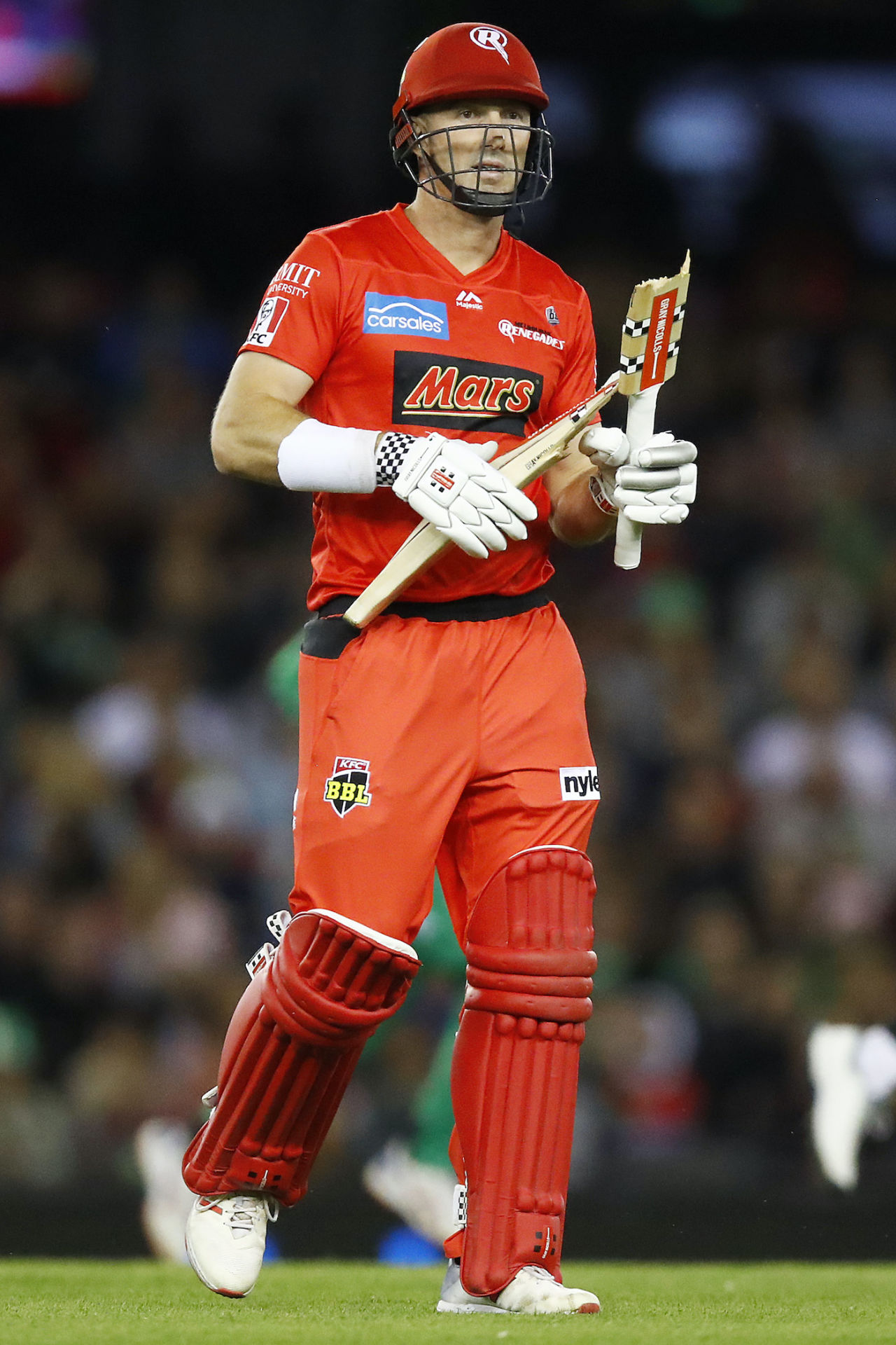 Shaun Marsh broke his bat, Melbourne Renegades v Melbourne Stars, Big Bash, Marvel Stadium, January 10, 2020