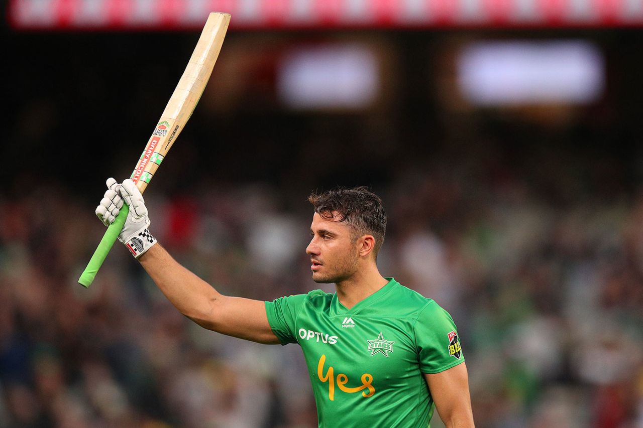 Marcus Stoinis walks off after his breathtaking innings of 147, Melbourne Stars v Sydney Sixers, Big Bash, MCG, January 12, 2020