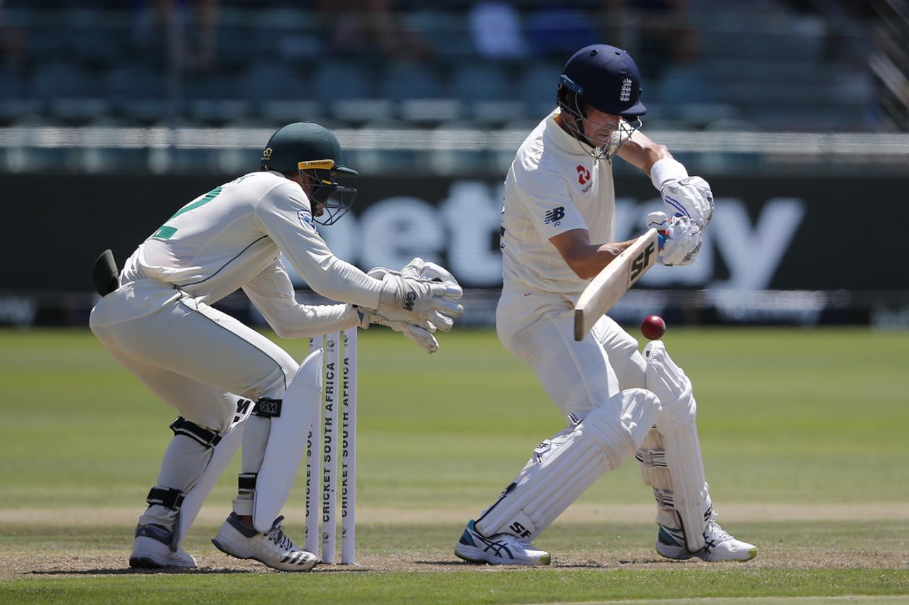 Joe Denly carves one away, South Africa v England, 3rd Test, Port Elizabeth, Day 1, January 16, 2020