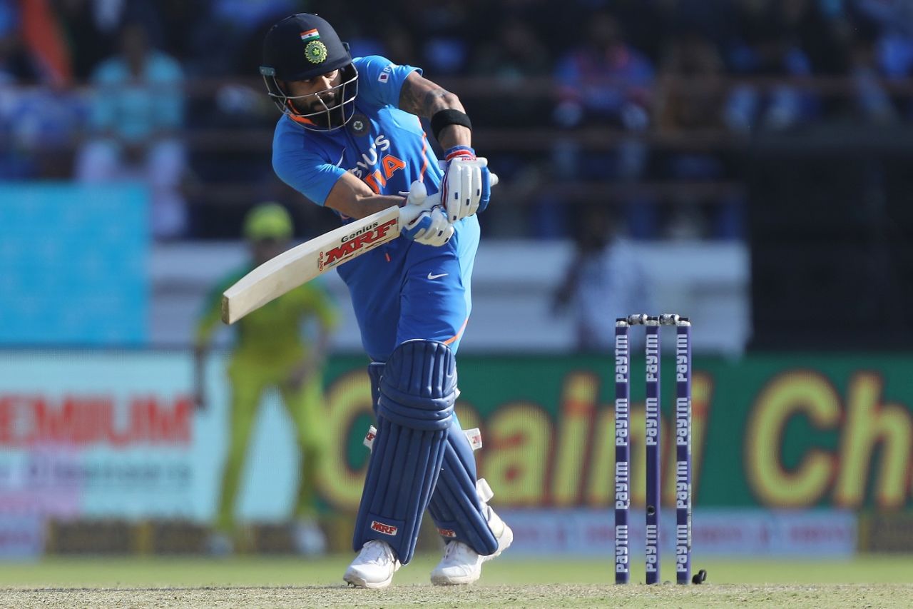 Virat Kohli flicks, India v Australia, 2nd ODI, Rajkot, January 17, 2020