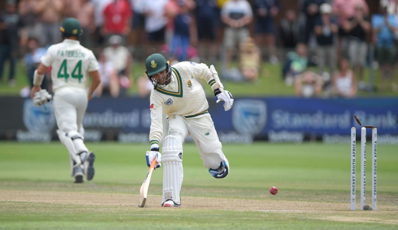 Keshav Maharaj is caught short of his crease, South Africa v England, 3rd Test, Port Elizabeth, 5th day, January 20, 2020