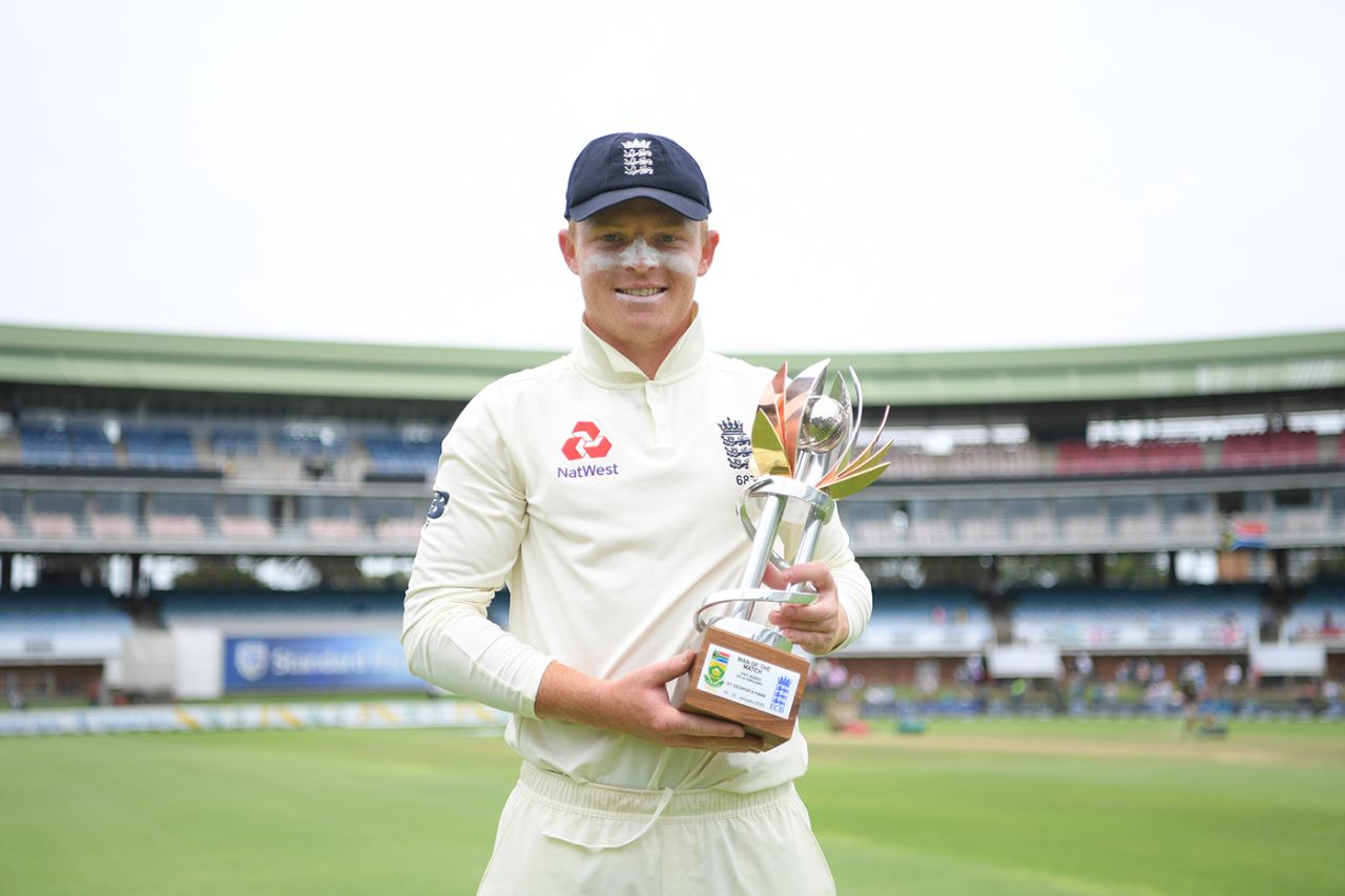 Ollie Pope was player of the match, South Africa v England, 3rd Test, Port Elizabeth, 5th day, January 20, 2020