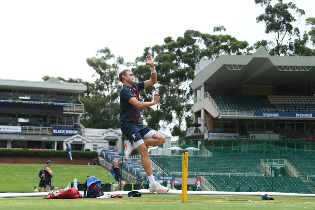 Stuart Broad bowls in the nets, England training, The Wanderers, January 23, 2020
