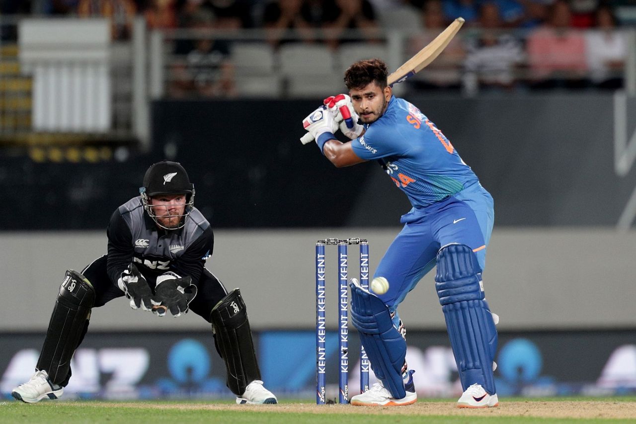 Shreyas Iyer scored his half-century in just 26 balls, New Zealand v India, 1st T20I, Auckland, January 24, 2020