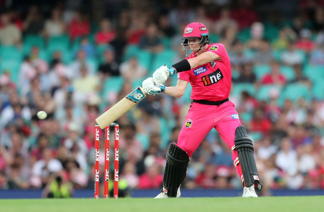 Steven Smith's highest BBL score completed the Sixers' chase, Sydney Sixers v Melbourne Renegades, Big Bash, SCG, January 25, 2020